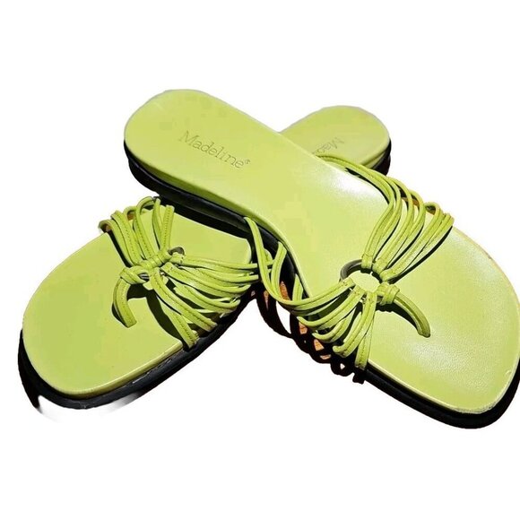 New Madeline Shauna sandals flip flop size 7M pink leather summer - Picture 2 of 14